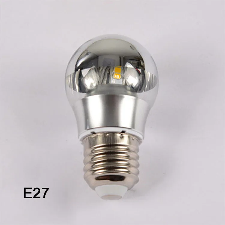 110-220V decorative shadeless E27E14 LED 3W 5W 7W base light mirror bulb G45 A60 half silver led filament bulb3