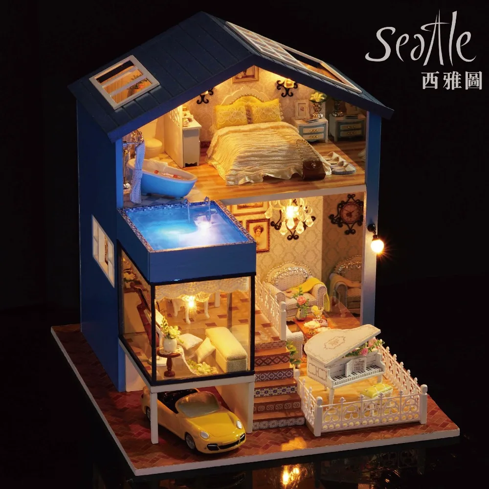 DIY Doll House Unisex Wooden Creative dollhouses accessories For LOL DollsMiniature Furniture Creative Toys Kids Birthday Gifts
