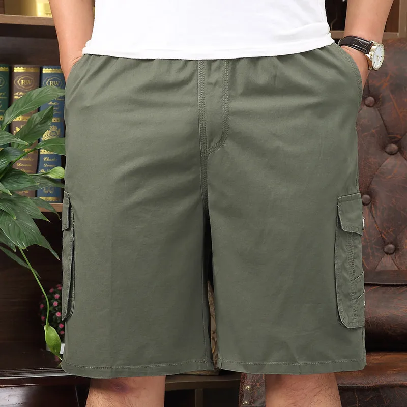 Мужские Летние Шорты повседневные короткие штаны хорошего качества мужские хлопковые рабочие шорты большой размер мужские свободные