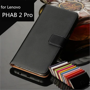 

Premium Pu Leather Flip Cover Wallet case For Lenovo Phab 2 Pro 6.4-inches card holder holster phone shell GG