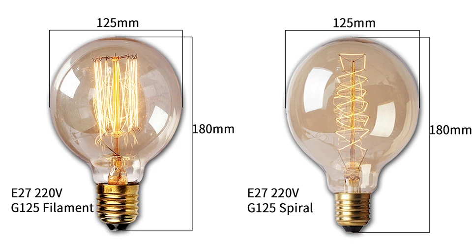 Ретро Винтаж лампа Эдисона e27 40 w 220 v ампулы старинные лампы edison ЛАМПЫ нить накаливания лампочка led Ретро лампа Декор