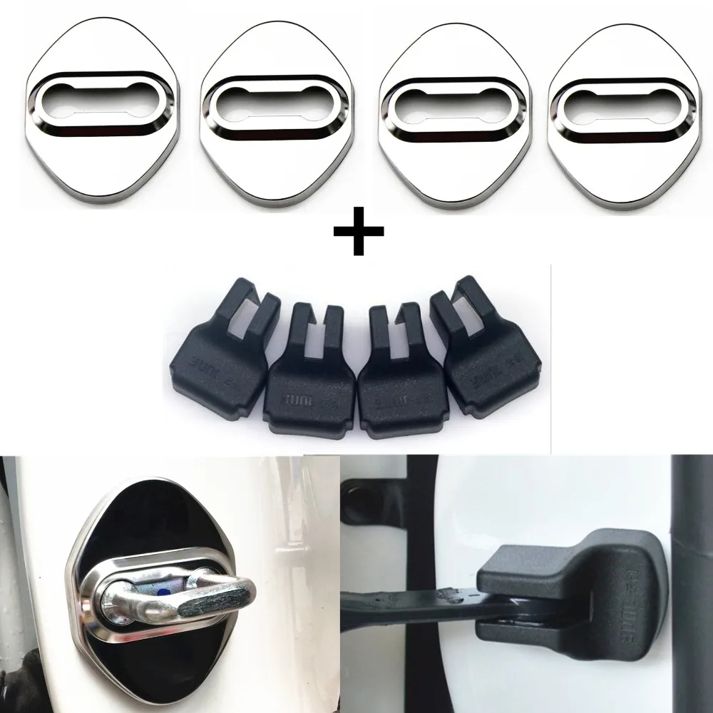 

8pcs Door Lock Cover case for toyota auris prius chr c-hr corolla rav4 yaris Camry protect accessories car styling