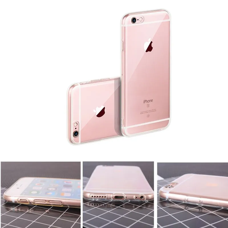 Для Capinha iphone 7 plus ультра тонкий силикон прозрачный роскошный ТПУ для 8X8 X 5s 5 SE 6s 6 Fundas