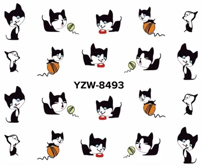 Lovely Cute Cat Nail Stickers Lovely Cute Cat Nail Stickers
