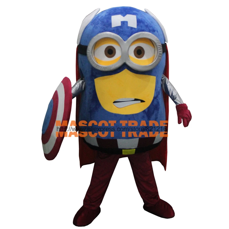 

Free Shiping New Special Captain America Custom Made Adult Minion Costume