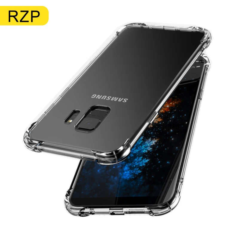 

RZP 3D Clear Transparent Phone Case For Samsung Galaxy S8 S9 Plus Note 8 9 Back Cover For Samsung S8 9 + Soft TPU Silicone Case