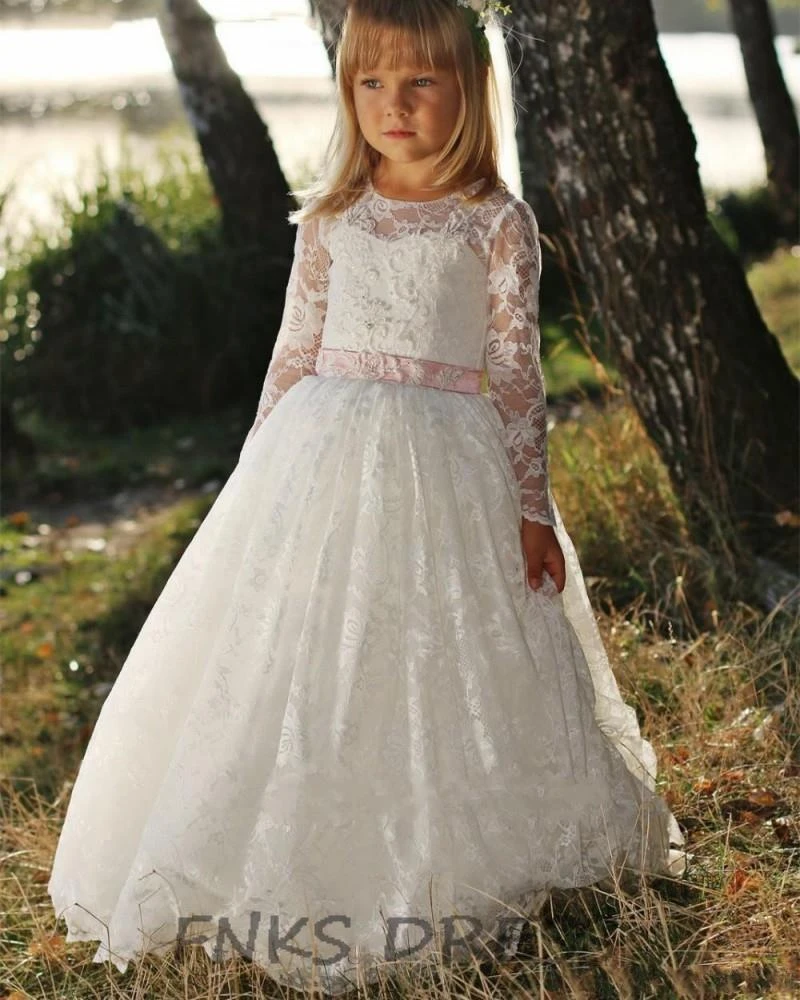 rustic lace flower girl dresses
