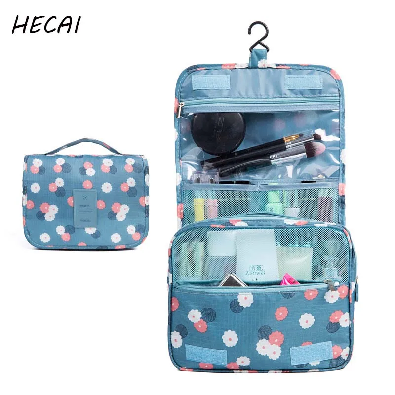 

Travel Cosmetic Bag Women Zipper Make Up Bag Polyester High Capacity Makeup Case handbag Organizer Storage Wash Bath Bag