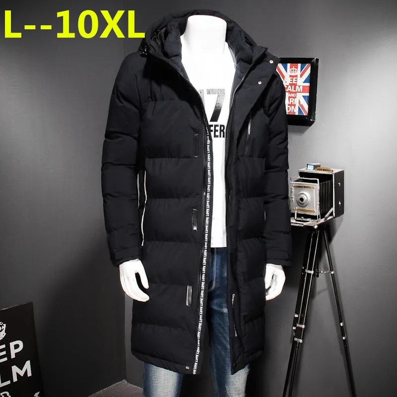12XL 10XL 9XL 8XL мягкая ткань зимняя мужская куртка утолщенная Повседневная хлопковая куртка зимняя длинная Парка мужская брендовая одежда