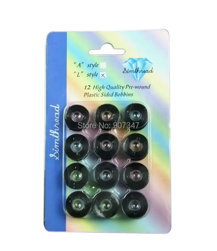 Size A Bobbins Embroidery 60wt Storage Case 25 Color Prewound Bobbins Set