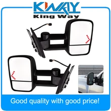 Pair Power LED Signal Towing Mirrors Fit for 2007-2013 Chevy Silverado 1500/2500/2500HD