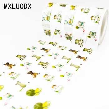 

Colored Washi Tape Set Decor Masking Paper Tape Scrapbooking DIY Office Stationery Cat Pattern Decorative Adhesive Tape 1PCS/Lot