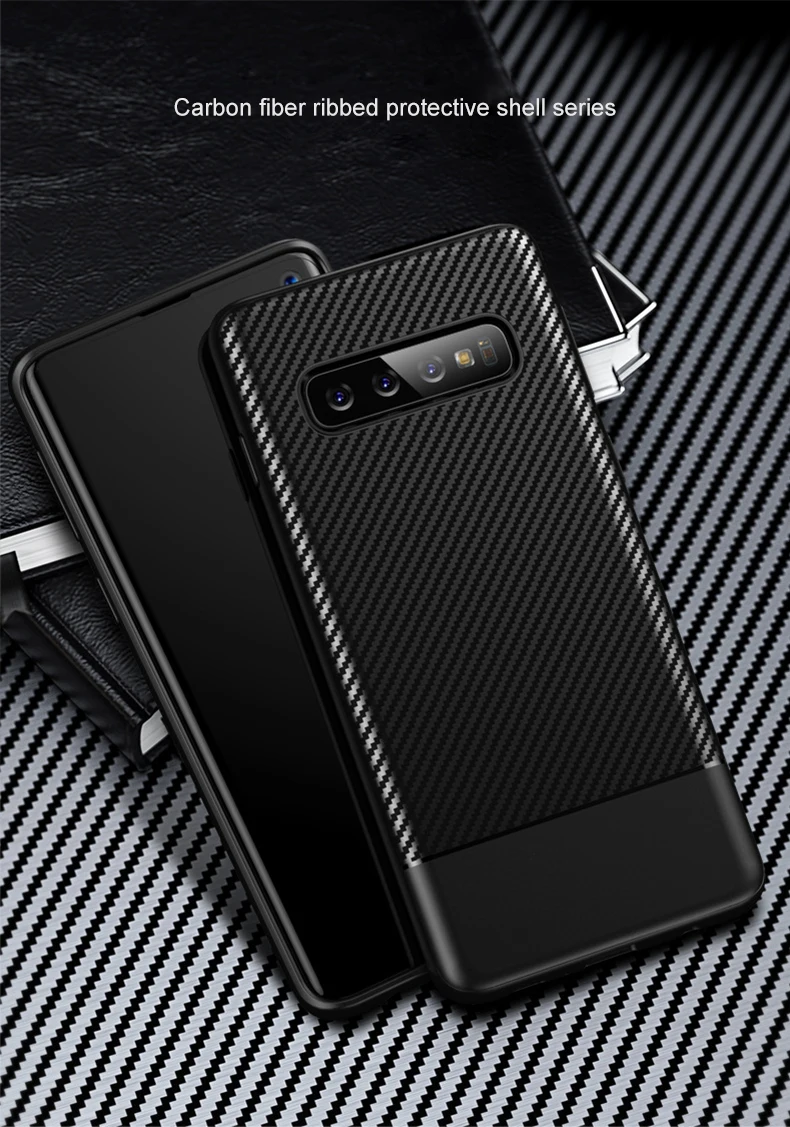 For Samsung Galaxy S9/10 Plus Anti-fingerprint Case 2019 Silicone Soft TPU Phone Back Cover For S10 Lite Plain Solid Color Shell
