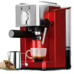 Эспрессо Кофе чайник 15 бар Мини паровой насос для кофеварки-Тип с высоким уровнем Давление итальянская кофе-машина Cafetera TSK-1827RA