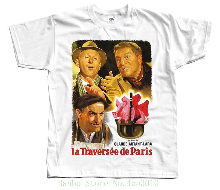 La Traversee De Paris Ver. 2 постер футболка Все Размеры S-5xl Louis De Funes P мужские футболки высокого качества