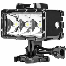 Снимать 40 м водостойкий 3LED Дайвинг заполняющий свет 300LM подводный фонарик для Gopro Hero 7 6 5 Аксессуары для экшн-камер