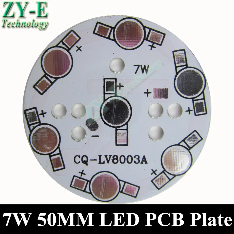 50pcs/lot 7W,21W led pcb hest sink lamp plate Dia50*1.4mm pcb plate led