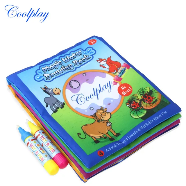 Animals Water Drawing Book & 2 Magic Pen Water Coloring Board Doodle ... Animals Water Drawing Book & 2 Magic Pen Water Coloring Board Doodle ...