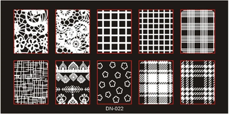 Новые пластины для штамповки ногтей штамп с лаком для ногтей из нержавеющей стали DIY набор шаблонов для маникюра инструменты для ногтей - Цвет: DN221