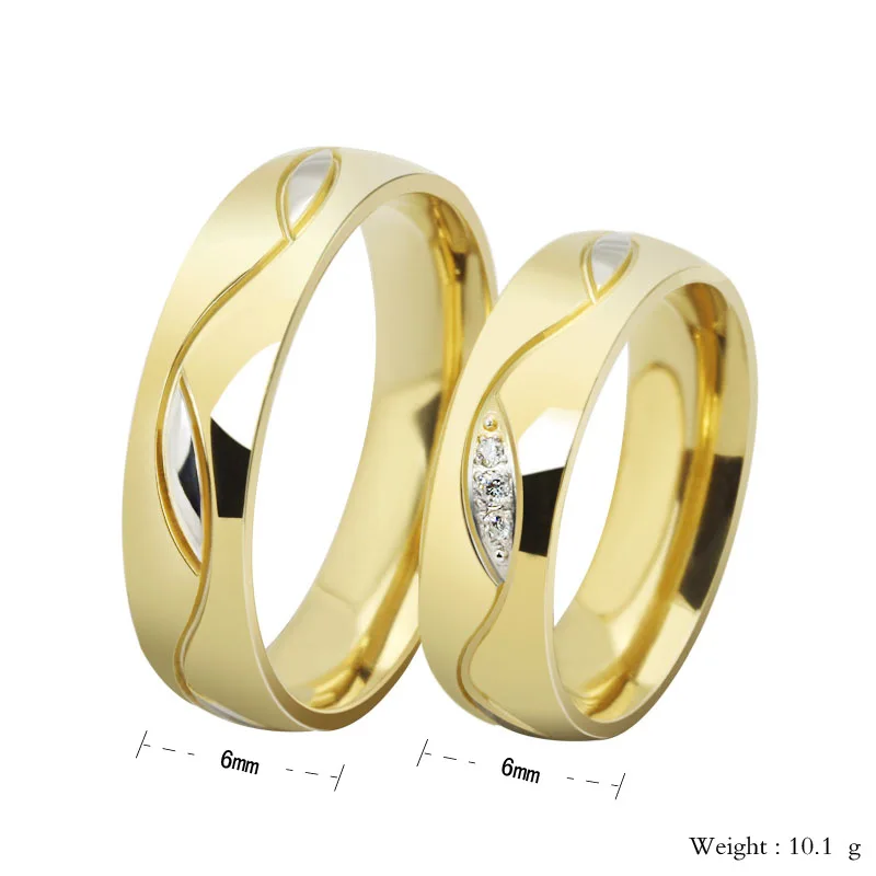 High Quality Rings For Women Men Cubic Zirconia Wedding High Quality Rings For Women Men Cubic Zirconia Wedding Ring18k Gold Plated Stainless Steel Female Jewelry In From