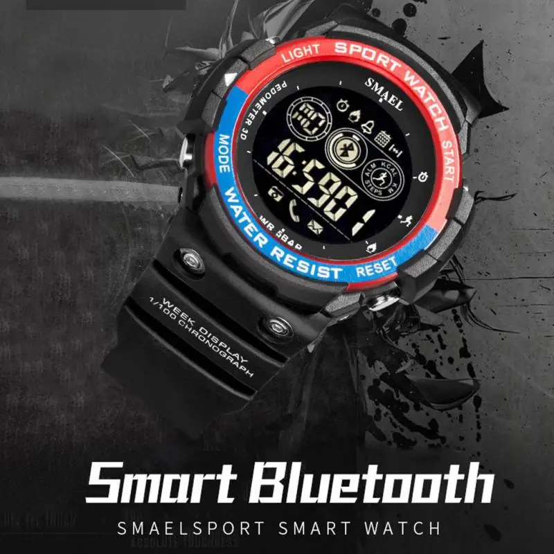 Sport Men Fashion Military Running Bluetooth LED Display Digital Watch Water Resistant Sport Watch Drop Shipping Gift Clock