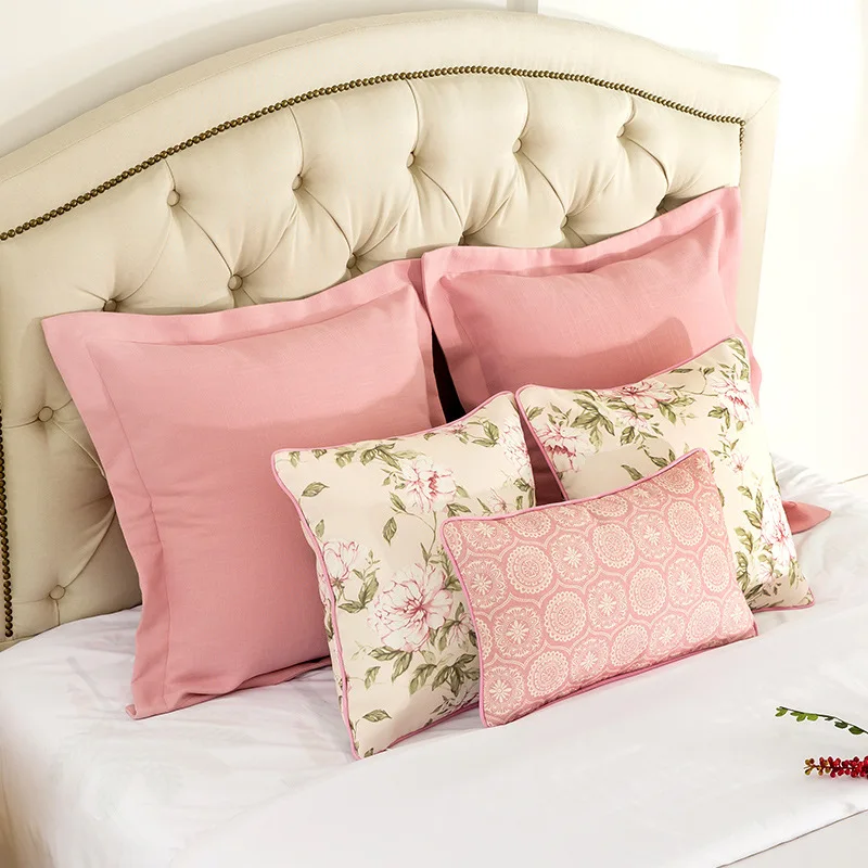 Пасторальное цифровое печатное постельное полотенце-флаг, льняная скатерть для отеля, розовый цветочный шкаф, обеденный свадебный Декор для дома на заказ