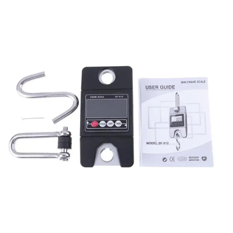 Portable 300kg Mini Industrial Crane Scale Waterproof Handle Digital LCD Electronic Scale Heavy Duty Hanging Weight Hook Scale