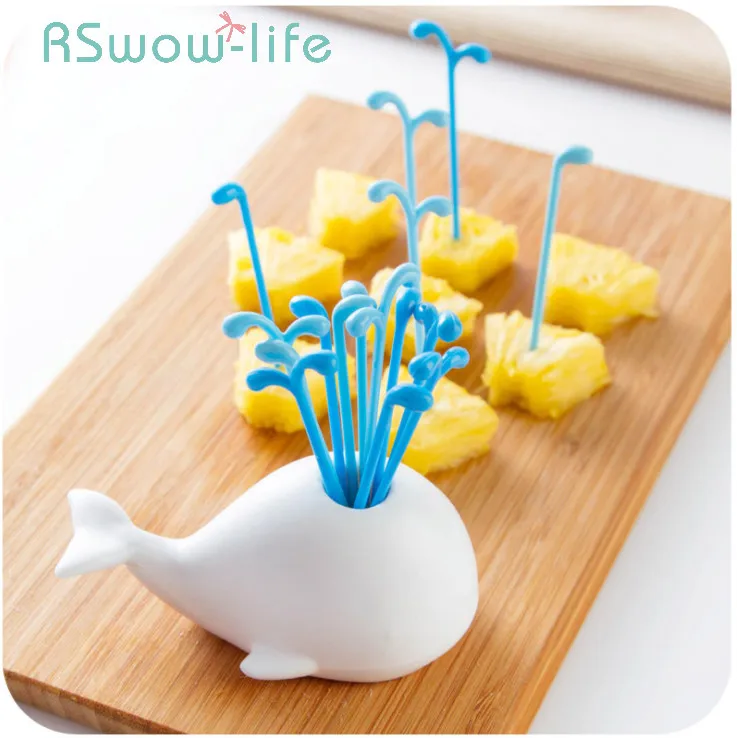 

Children's Cute Fruit Fork Set Creative Fruit Sign Household Plastic Small Forks Kids Dessert Fork For Kitchen Supplies