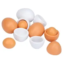 MACH 6 шт./компл. деревянные яйца желток ролевые игры Кухня Еда Пособия по кулинарии детские игрушки подарки на Рождество