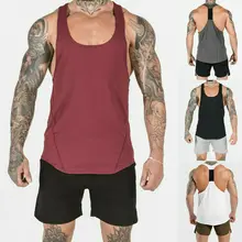 Новая летняя мужская Спортивная бодибилдинг, тренировка, спортивная одежда для бега, майка, топы, одежда