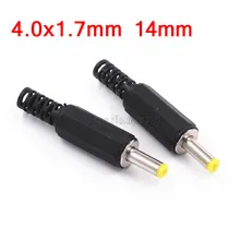 Tomada dc para tomada elétrica, tomada dc 4.0*1.7 com 10 peças