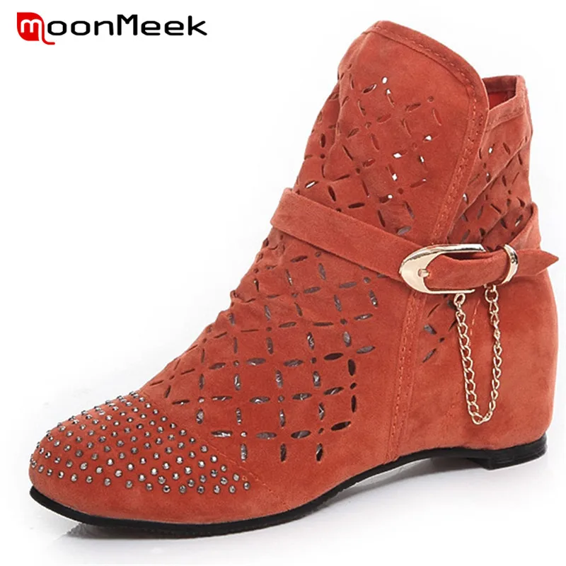 MoonMeek HOT sale 2018 elegant round toe ankle boots casual pu leather ladies boots low heel woman brand boots big size shoes MoonMeek HOT sale 2018 elegant round toe ankle boots casual pu leather ladies boots low heel woman brand boots big size shoes