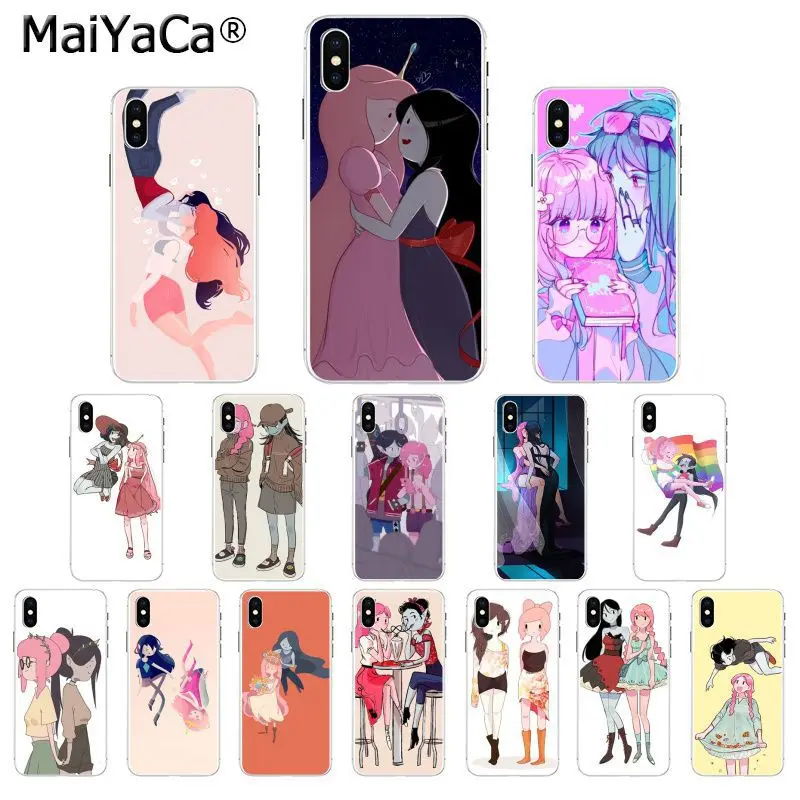

MaiYaCa adventure time marceline x bubblegum Coque Shell Phone Case for iPhone 8 7 6 6S Plus 5 5S SE XR X XS MAX Coque Shell