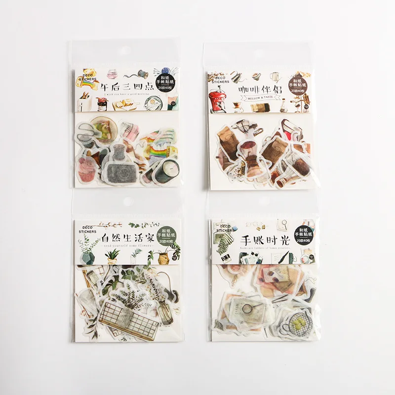 

Afternoon Time Coffee Life Decorative Stickers Scrapbooking Stick Label Diary Stationery Album Stickers