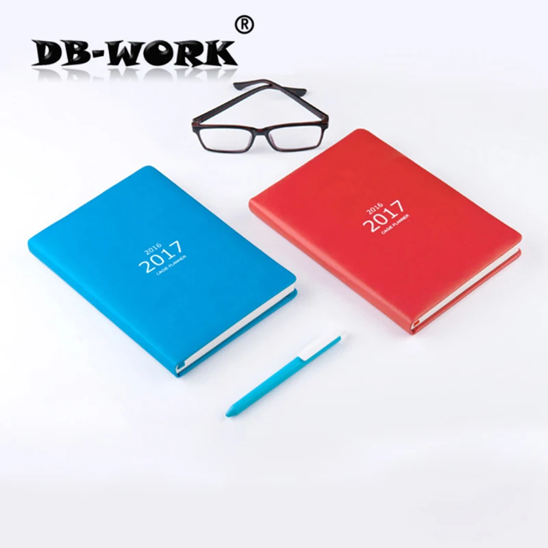 

2019 Business Leather Notebook Diet Diary project handbook of 2016 business efficiency calendar notepad Korean creative notebook