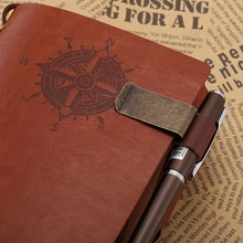 Новинка ручной работы спираль свободный лист ежедневник, дневник, блокнот Аксессуары Инструмент винтажная металлическая шариковая ручка зажим Держатели