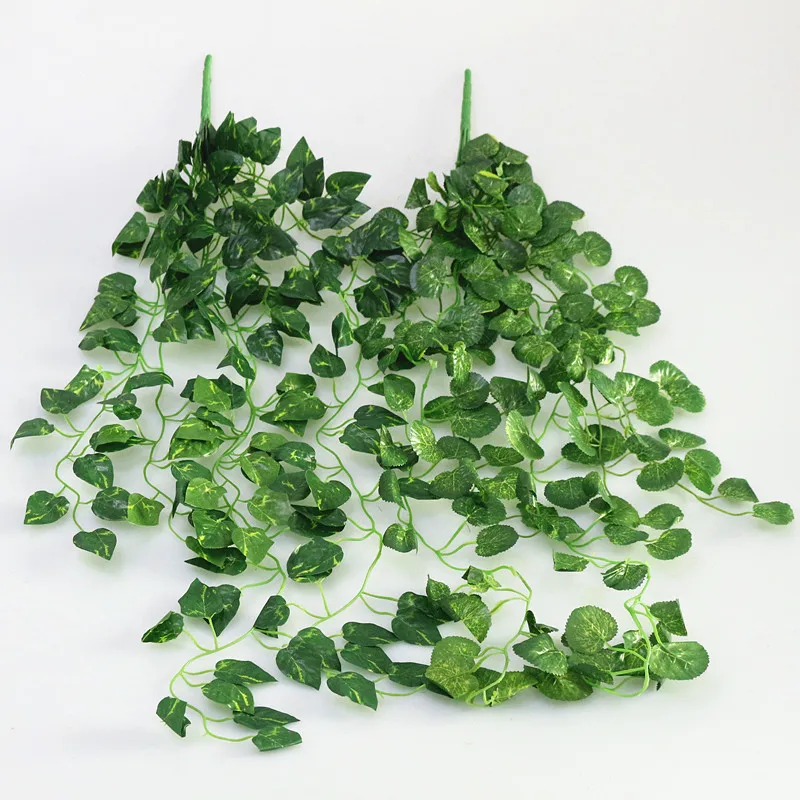 Flone Artificial Flowers Simulation Green Money Plant Hanging Rattan Vine Ye Teng Money Plant For Home Courtyard Decor (8)