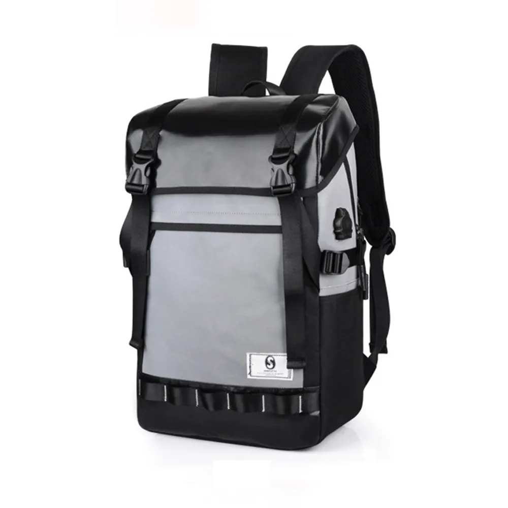 

Unisex Oxford Luminous Large Capacity Solid Air Cushion Belt Mochilas Escolares Para Adolescentes