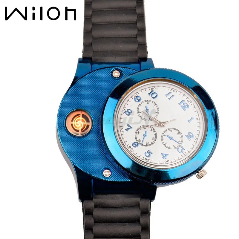 Buy 1pcs Fashion Casual Sport Wristwatch USB Lighter
