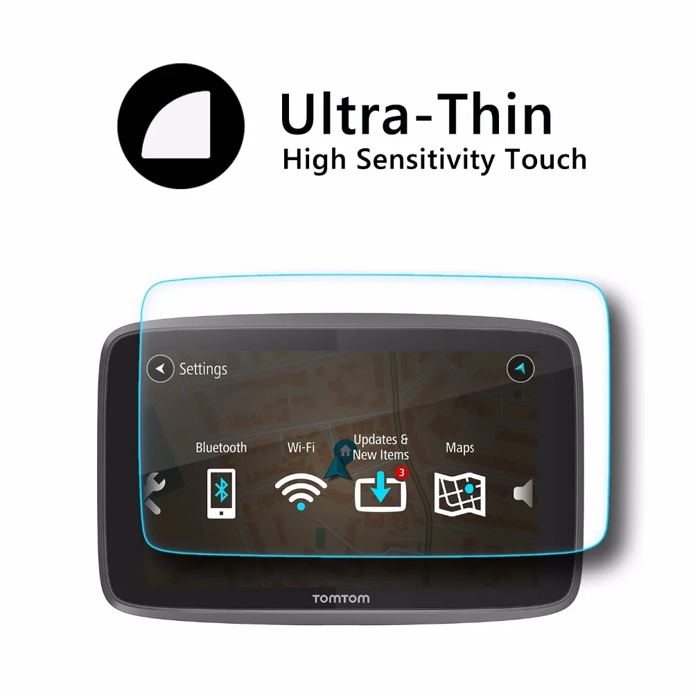 TomTom Go 620 6200 6250 용 RUIYA 화면 보호기 6 인치 GPS 네비게이션 디스플레이 9H 강화 유리 화면 보호 필름