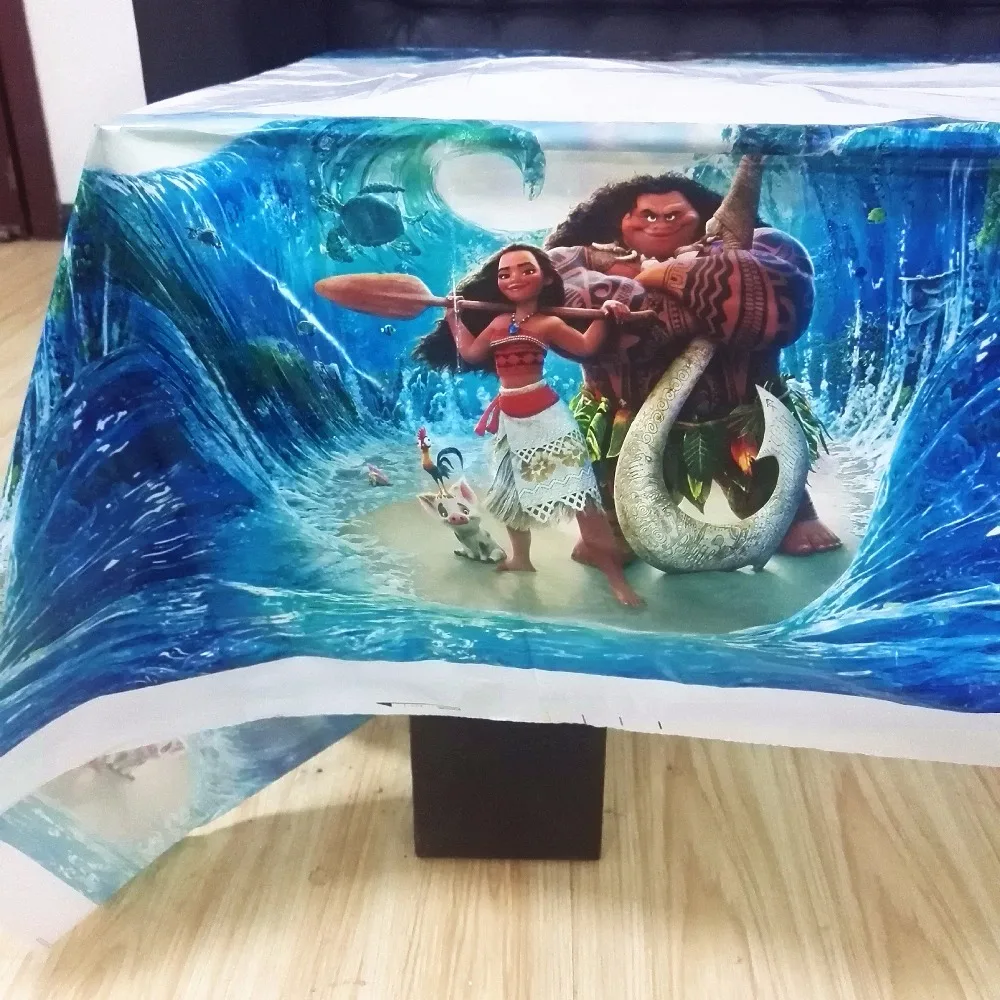 

108x180cm Moana Theme Tablecover Tablecloth for Rectangle Table Birthday Party Decorations Supplies Table Cover Tables Cloth