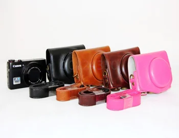 

New Protective Leather Digital Camera Case Cover Bag Shoulder Neck strap For Canon SX720 HS SX-720