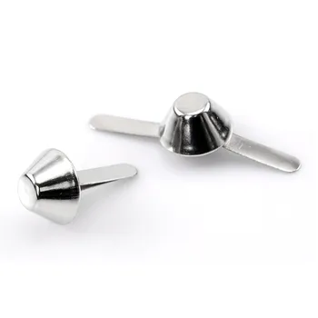 

100Pcs Punk Studs Bottom Spots Spike Rivets Screw Back Silver Tone Crafts Handbags Clothes Shoes Accessories 21x12mm(7/8"x4/8")