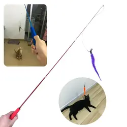 Игрушка кошка выдвижной палочка Интерактивная Забавный Training тизер животных