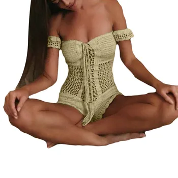 

Summer Women Lady Clubwear Hole Up Single Lady Off Shoulder Strick Bodycon Overall Sexy Bodies