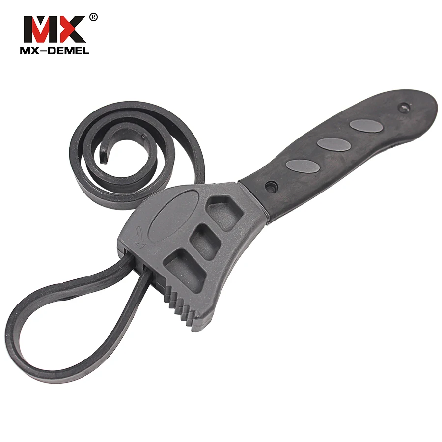 

MX-DEMEL 500mm Multitool Universal Wrench Black Rubber Strap Adjustable Spanner For Any Shape Opener Hand Tool Car Repair Tools