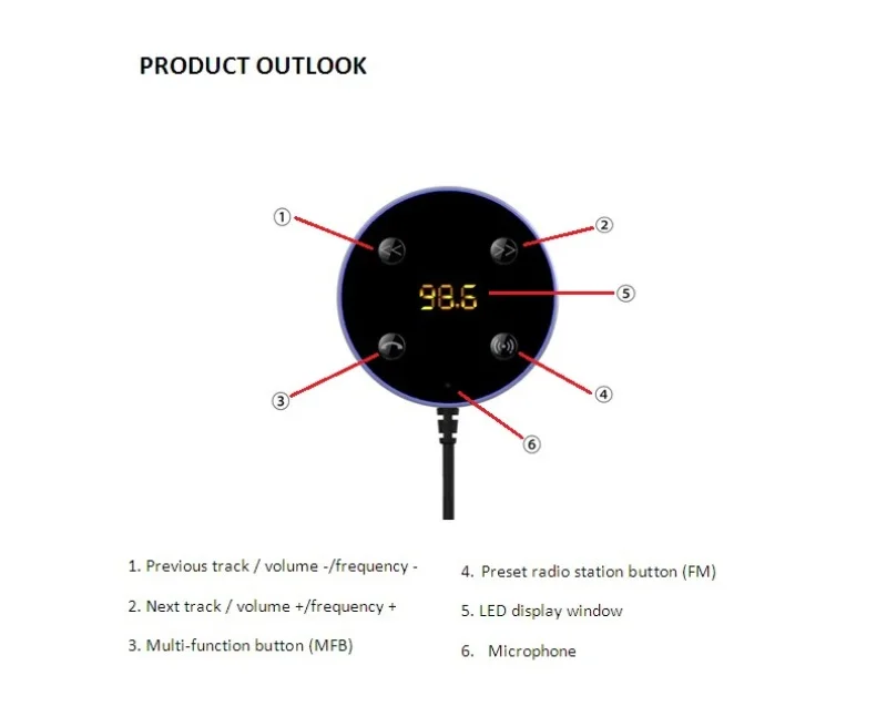 FM Bluetooth car kit-JRFM (2)