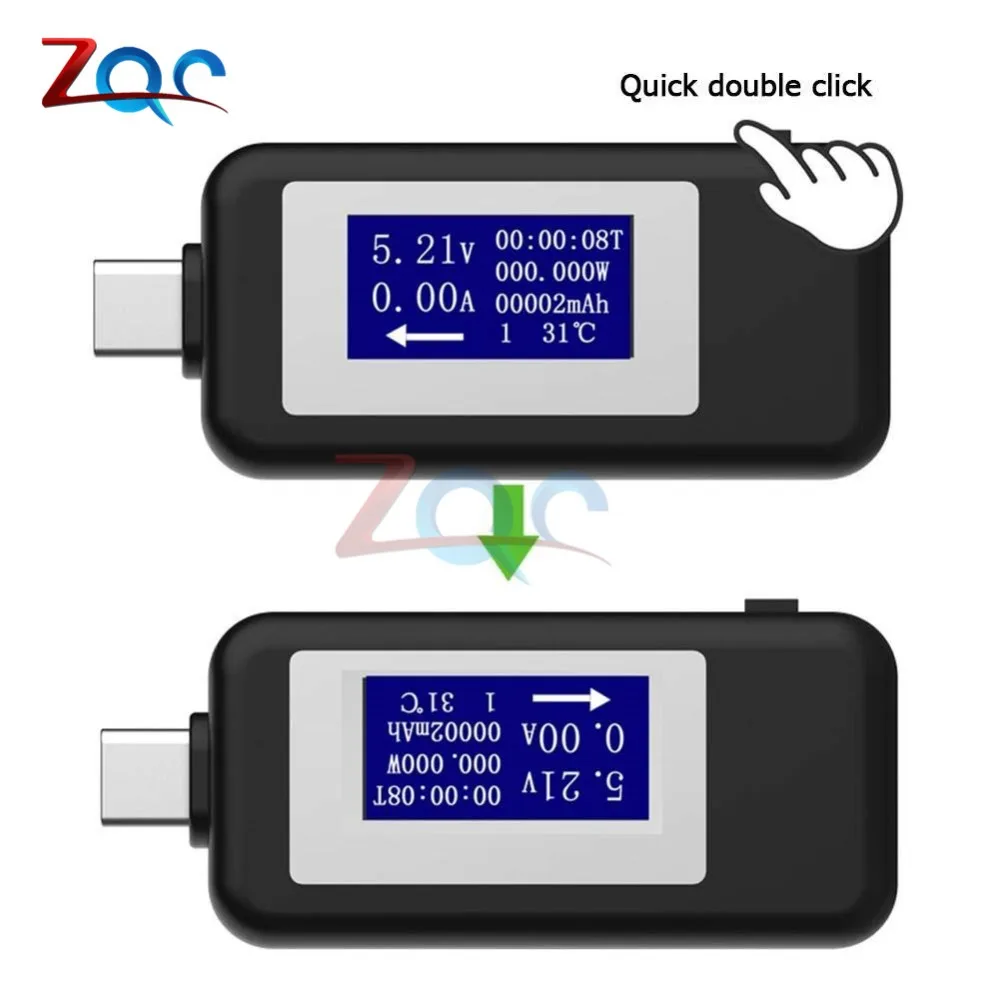 Тип-c USB Тестер DC Цифровой вольтметр USB-C напряжение измеритель тока Амперметр детектор Тип C зарядное устройство индикатор USB C