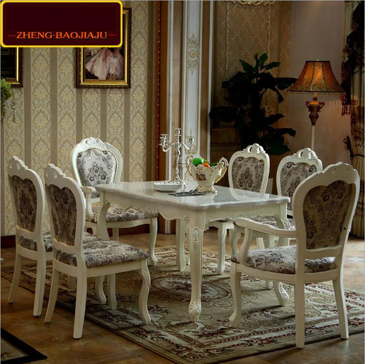 Modern Style Italian Dining Table, 100% Solid Wood Italy Style Natural marble Luxury Dining Table Set 6 chairs o1108 Modern Style Italian Dining Table, 100% Solid Wood Italy Style Natural marble Luxury Dining Table Set 6 chairs o1108