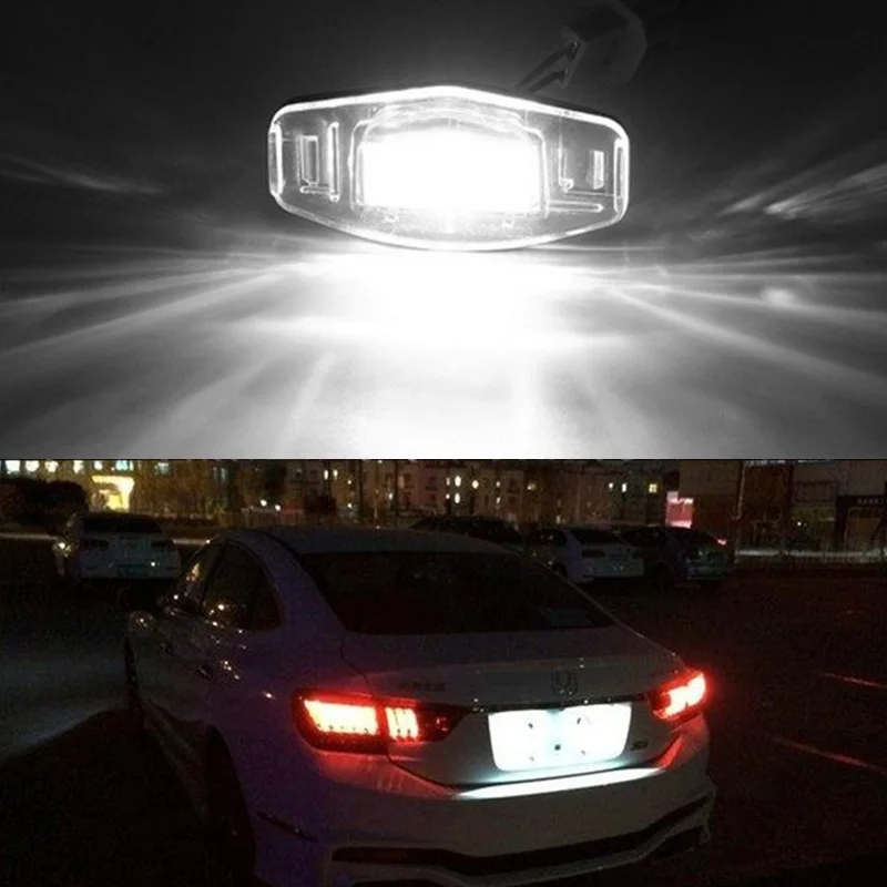 

2pcs 12V LED License Plate Lights for Civic City4D Legend Accord 4D White 6000K 2W